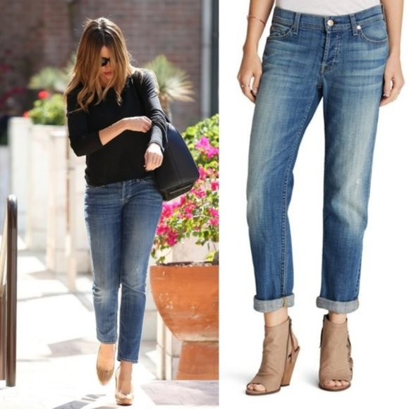7 For All Mankind Denim - 7 FAM Josefina Skinny Boyfriend Button Fly Jeans